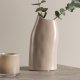 VENTURE DESIGN Ernst vase - mrk beige stentj (12x9x23H)