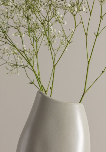 VENTURE DESIGN Ernst vase - lysegr stentj (12x9x23H)