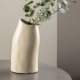 VENTURE DESIGN Ernst vase - beige/sorte prikker stentj (12x9x23H)