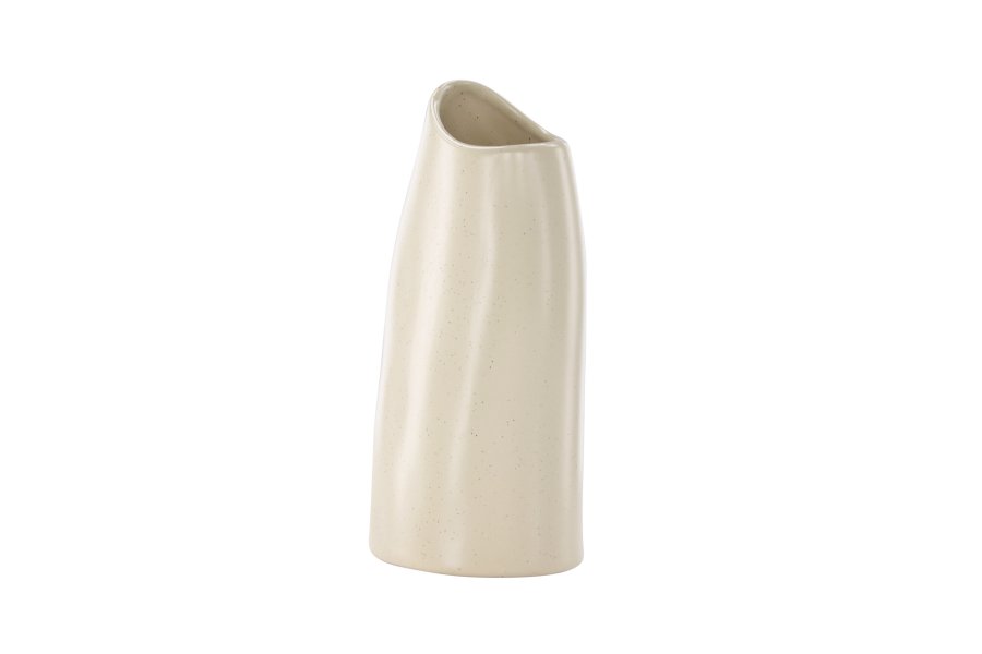 VENTURE DESIGN Ernst vase - beige/sorte prikker stentj (12x9x23H)