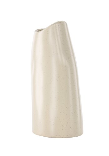 VENTURE DESIGN Ernst vase - beige/sorte prikker stentj (12x9x23H)