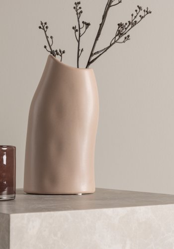 VENTURE DESIGN Ernst vase - lyserd stentj (12x9x23H)