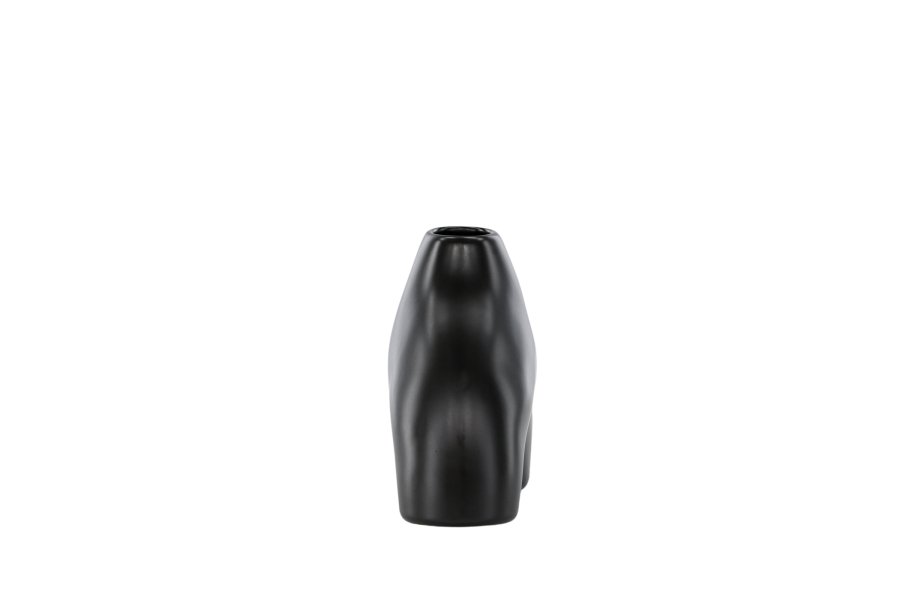 VENTURE DESIGN Kento vase - svart steinty (21x8x15H)