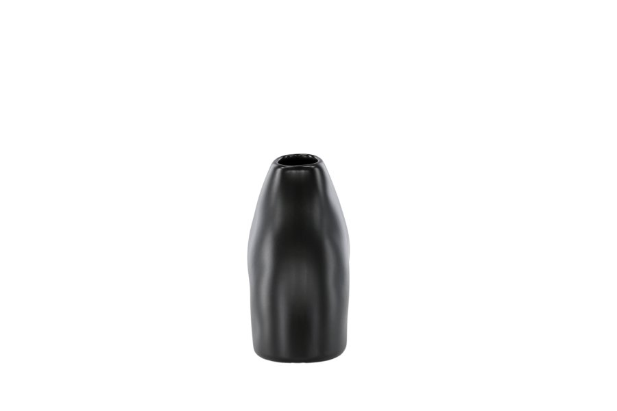 VENTURE DESIGN Kento vase - svart steinty (21x8x15H)