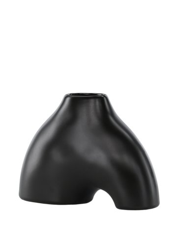 VENTURE DESIGN Kento vase - svart steinty (21x8x15H)