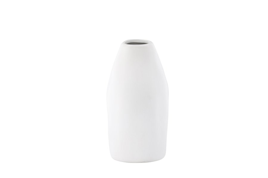 VENTURE DESIGN Kento vase - hvitt steinty (21x8x15H)