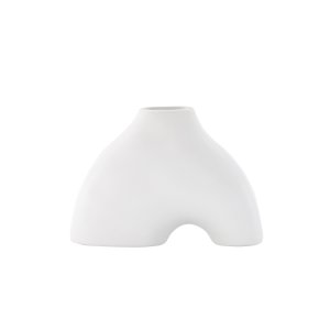 VENTURE DESIGN Kento vase - hvid stentj (21x8x15H)