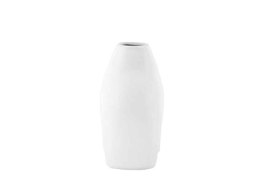 VENTURE DESIGN Kento vase - hvitt steinty (21x8x15H)