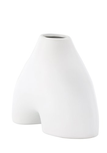 VENTURE DESIGN Kento vase - hvitt steinty (21x8x15H)