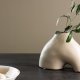 VENTURE DESIGN Kento vase - beige steinty (21x8x15H)