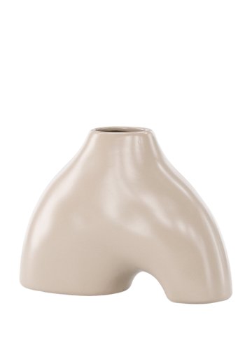 VENTURE DESIGN Kento vase - beige steinty (21x8x15H)