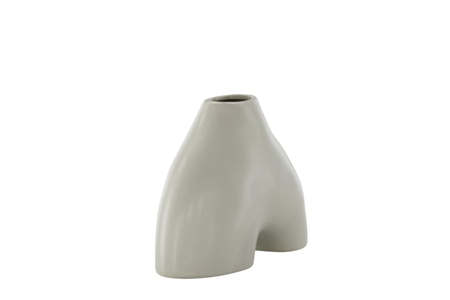 VENTURE DESIGN Kento vase - lys gr steinty (21x8x15H)