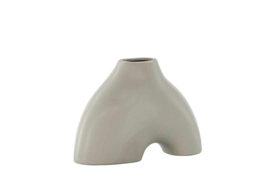 VENTURE DESIGN Kento vase - lys gr steinty (21x8x15H)