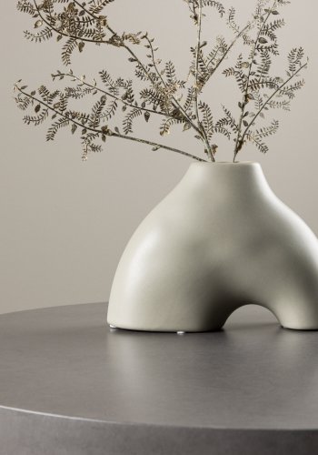 VENTURE DESIGN Kento vase - lys gr steinty (21x8x15H)