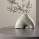 VENTURE DESIGN Kento vase - lys gr steinty (21x8x15H)