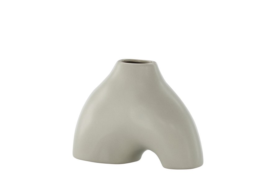 VENTURE DESIGN Kento vase - lys gr steinty (21x8x15H)