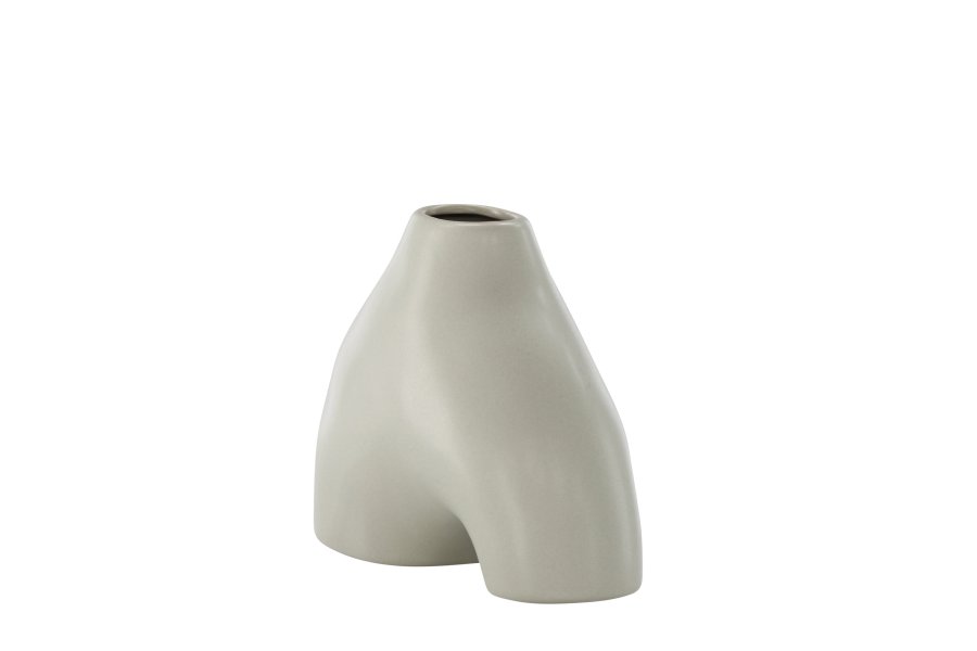 VENTURE DESIGN Kento vase - lys gr steinty (21x8x15H)