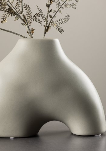 VENTURE DESIGN Kento vase - lys gr steinty (21x8x15H)