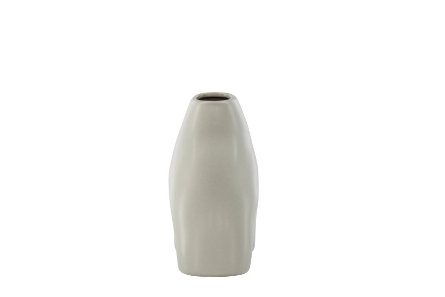 VENTURE DESIGN Kento vase - lys gr steinty (21x8x15H)