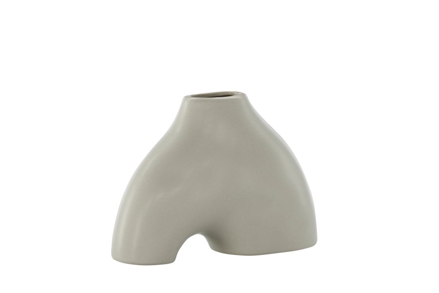 VENTURE DESIGN Kento vase - lys gr steinty (21x8x15H)