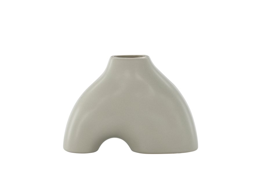 VENTURE DESIGN Kento vase - lys gr steinty (21x8x15H)