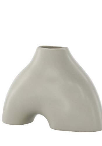 VENTURE DESIGN Kento vase - lys gr steinty (21x8x15H)