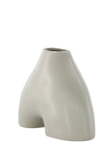VENTURE DESIGN Kento vase - lys gr steinty (21x8x15H)