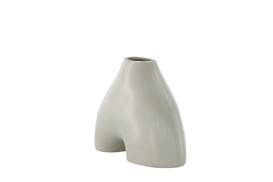 VENTURE DESIGN Kento vase - lys gr steinty (21x8x15H)