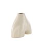 VENTURE DESIGN Kento vase - beige/svarte prikker steinty (21x8x15H)