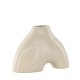 VENTURE DESIGN Kento vase - beige/svarte prikker steinty (21x8x15H)
