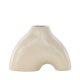 VENTURE DESIGN Kento vase - beige/svarte prikker steinty (21x8x15H)