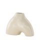 VENTURE DESIGN Kento vase - beige/svarte prikker steinty (21x8x15H)