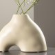 VENTURE DESIGN Kento vase - beige/svarte prikker steinty (21x8x15H)