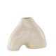 VENTURE DESIGN Kento vase - beige/svarte prikker steinty (21x8x15H)