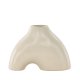 VENTURE DESIGN Kento vase - beige/svarte prikker steinty (21x8x15H)