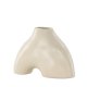 VENTURE DESIGN Kento vase - beige/svarte prikker steinty (21x8x15H)
