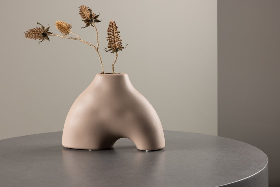 VENTURE DESIGN Kento vase - rosa steinty (21x8x15H)