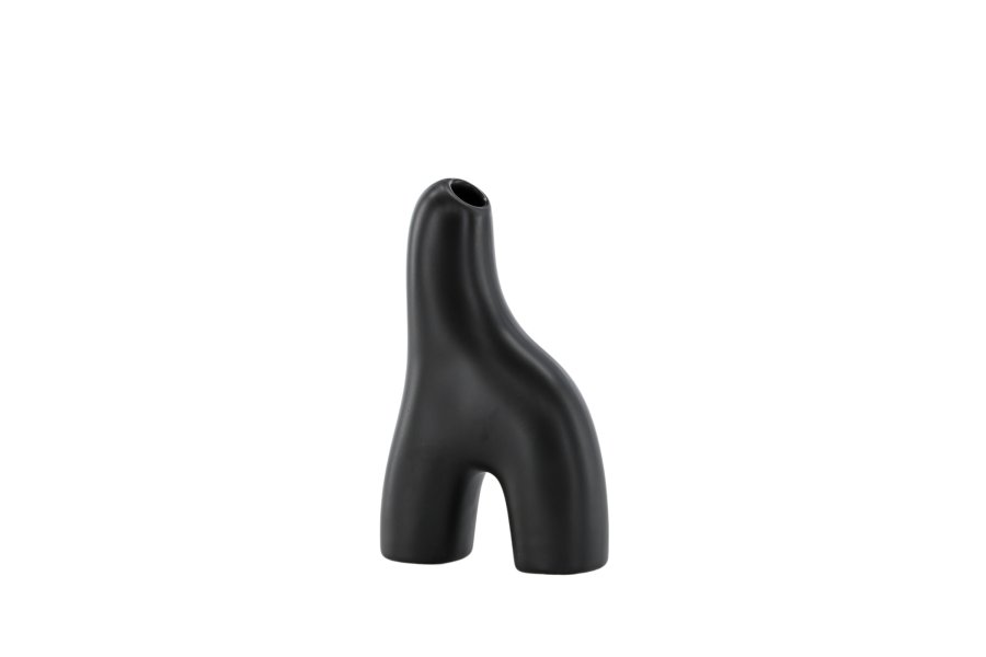VENTURE DESIGN Aya vase - svart steinty (9x4x16H)