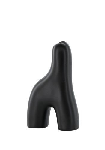 VENTURE DESIGN Aya vase - svart steinty (9x4x16H)