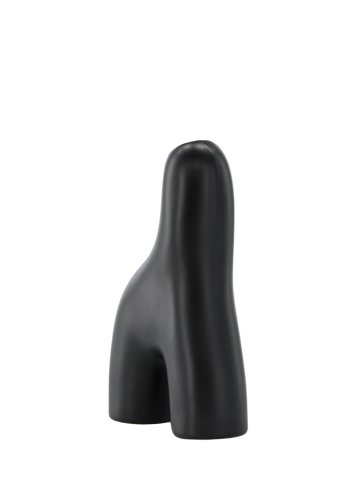 VENTURE DESIGN Aya vase - svart steinty (9x4x16H)