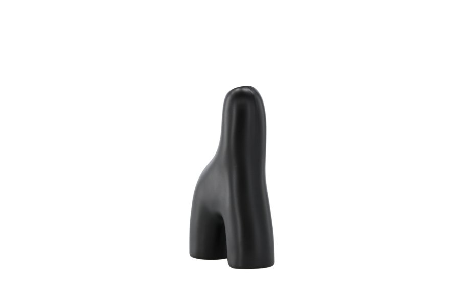 VENTURE DESIGN Aya vase - svart steinty (9x4x16H)