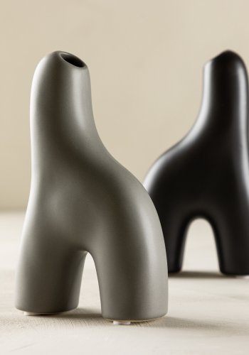 VENTURE DESIGN Aya vase - mrkegr steinty (9x4x16H)