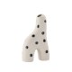 VENTURE DESIGN Aya vase - hvite/svarte prikker steinty (9x4x16H)