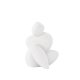 VENTURE DESIGN Floda-Skulptur – weißes Steingut (11 x 9 x 14 H)