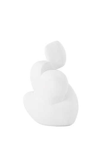 VENTURE DESIGN Floda-Skulptur – weißes Steingut (11 x 9 x 14 H)