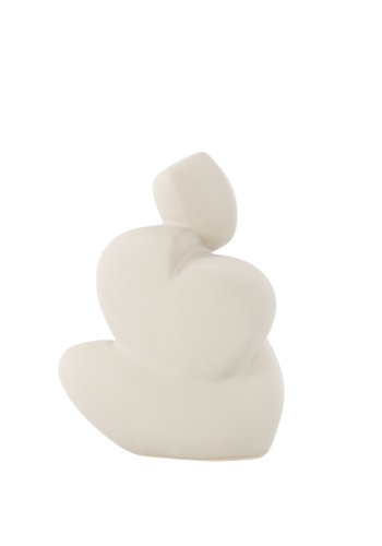 VENTURE DESIGN Floda-Skulptur – hellgraues Steingut (11 x 9 x 14 H)