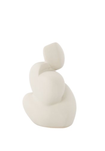 VENTURE DESIGN Floda-Skulptur – hellgraues Steingut (11 x 9 x 14 H)