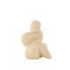 VENTURE DESIGN Floda-Skulptur – hellgelbes Steingut (11 x 9 x 14 H)