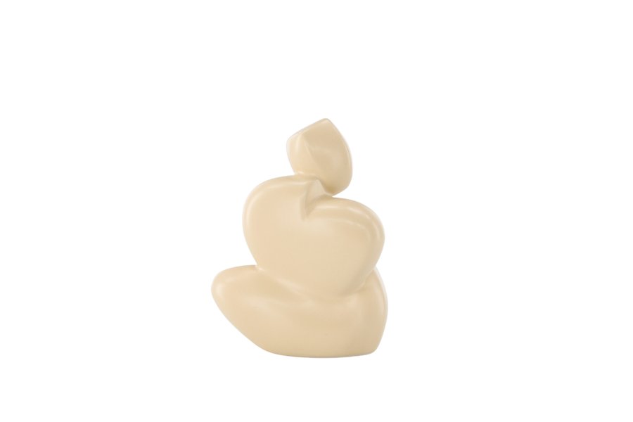 VENTURE DESIGN Floda-Skulptur – hellgelbes Steingut (11 x 9 x 14 H)