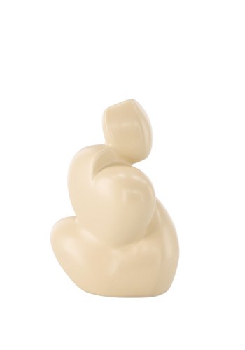 VENTURE DESIGN Floda-Skulptur – hellgelbes Steingut (11 x 9 x 14 H)